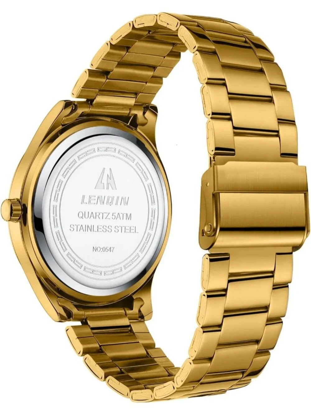 Men's All Gold Classic Waterproof Stainless Steel Analog Quartz Luxury Watch